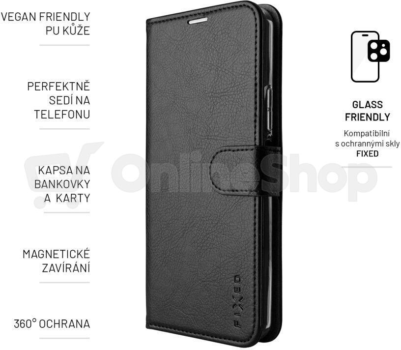 Pouzdro typu kniha FIXED Opus pro Xiaomi Redmi Note 13 Pro+ 5G, černé