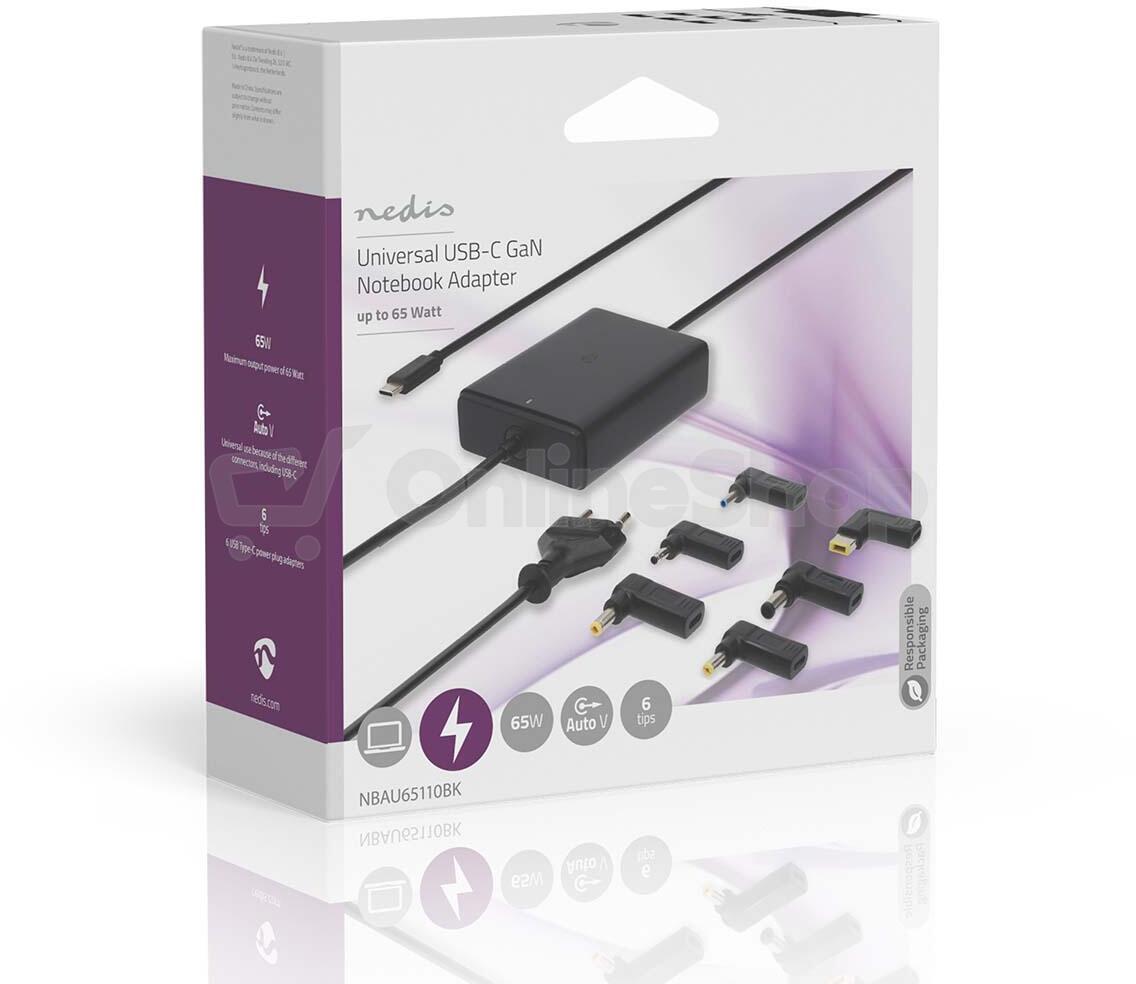 Adaptér k notebooku NEDIS NBAU65110BK