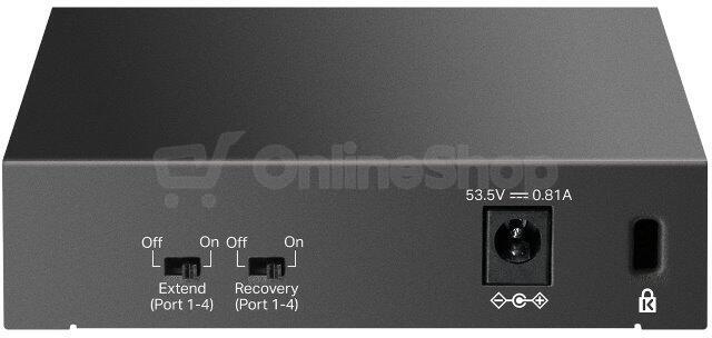 TP-Link LiteWave switch LS105LP (5x100Mb/s, 4xPoE, 41W, fanless)