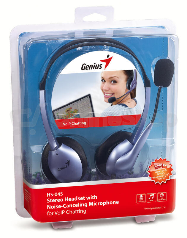 Headset Genius HS-04S - černý/stříbrný