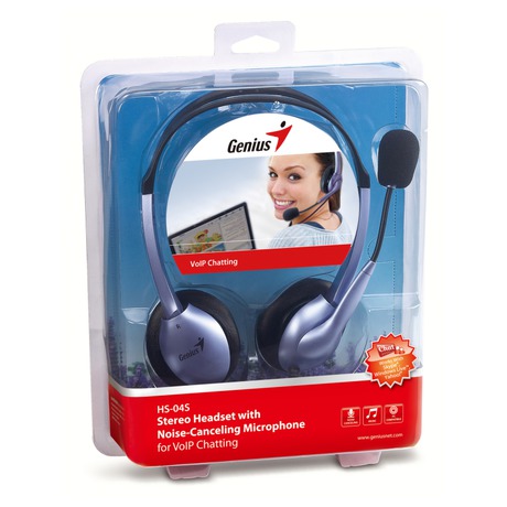 Headset Genius HS-04S - ern/stbrn