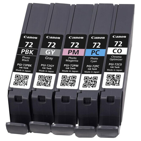 Inkoustov npl Canon PGI-72 PBK/GY/PM/PC/CO, 1640 stran originln - ern/stbrn/ed/erven/modr