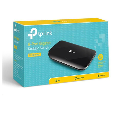 TP-Link switch TL-SG1008D (8xGbE, fanless)