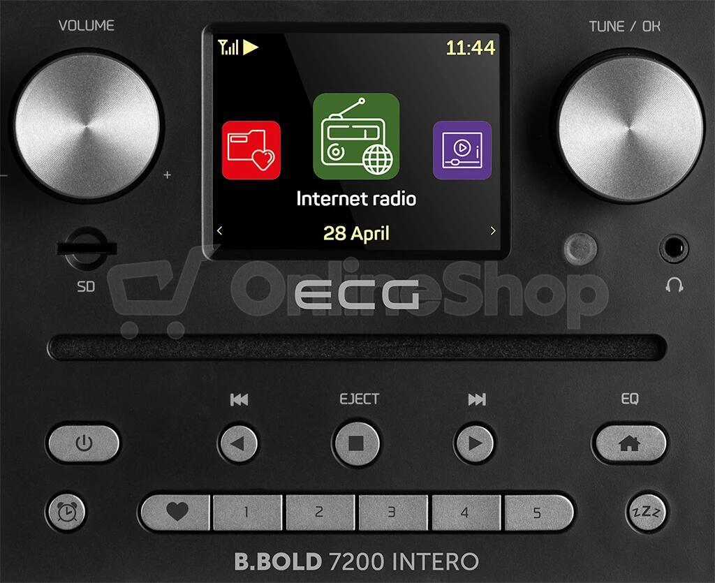 Rádio ECG B.BOLD 7200 Intero, černé