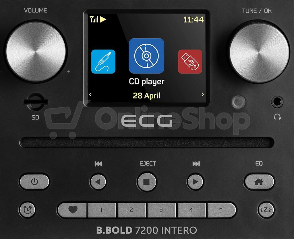 Rádio ECG B.BOLD 7200 Intero, černé