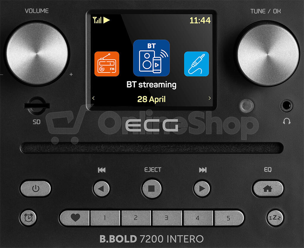 Rádio ECG B.BOLD 7200 Intero, černé