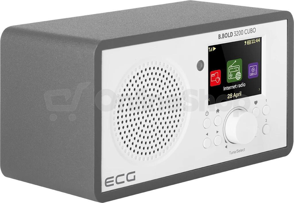 Rádio ECG B.BOLD 3200 CUBO, bílé