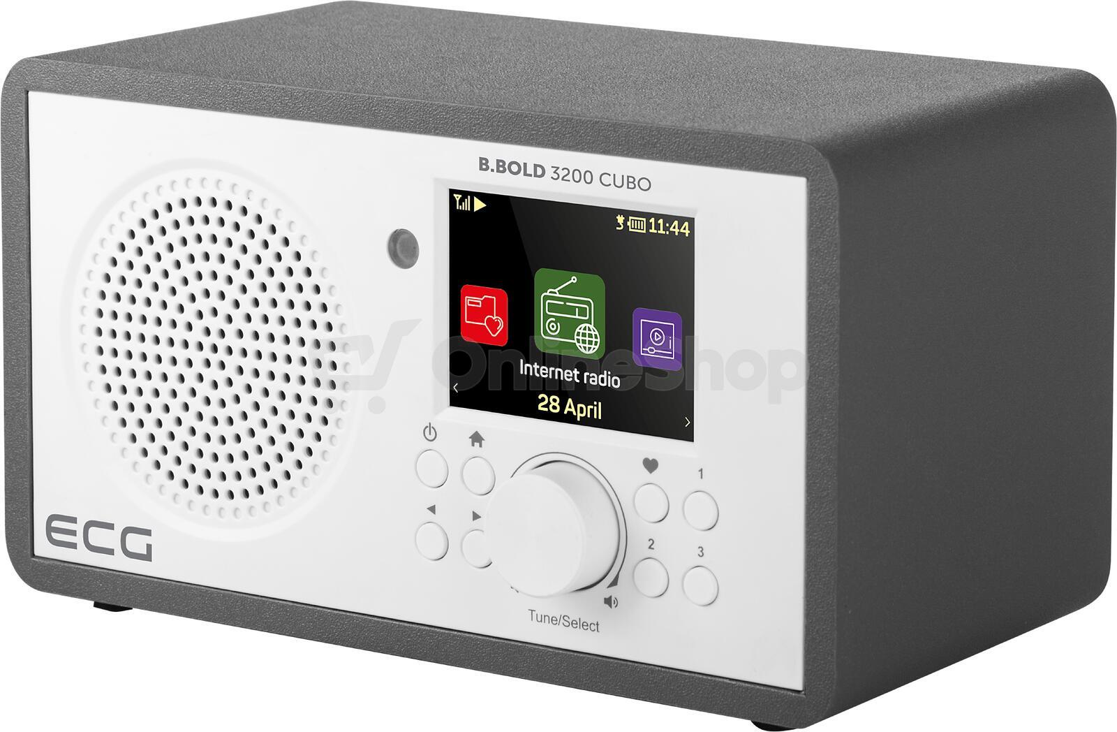Rádio ECG B.BOLD 3200 CUBO, bílé