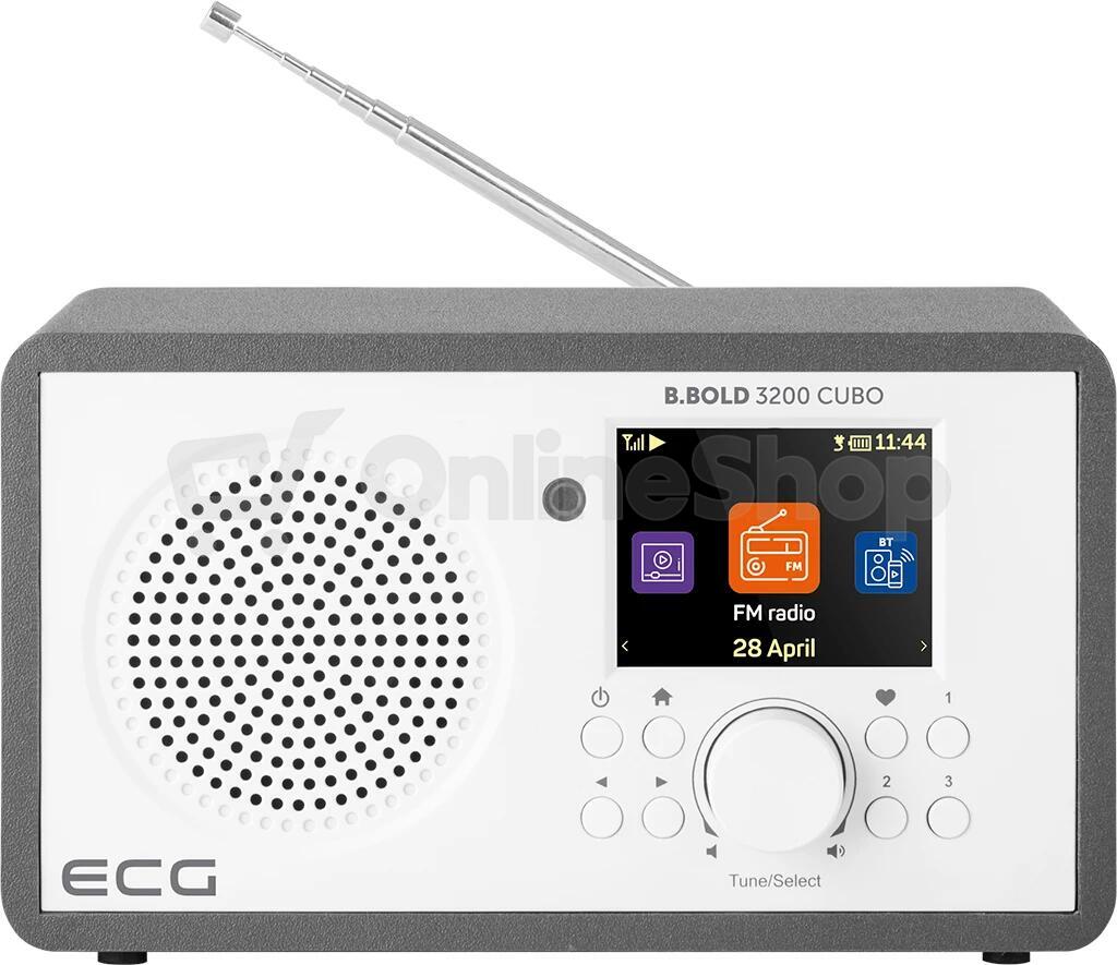 Rádio ECG B.BOLD 3200 CUBO, bílé