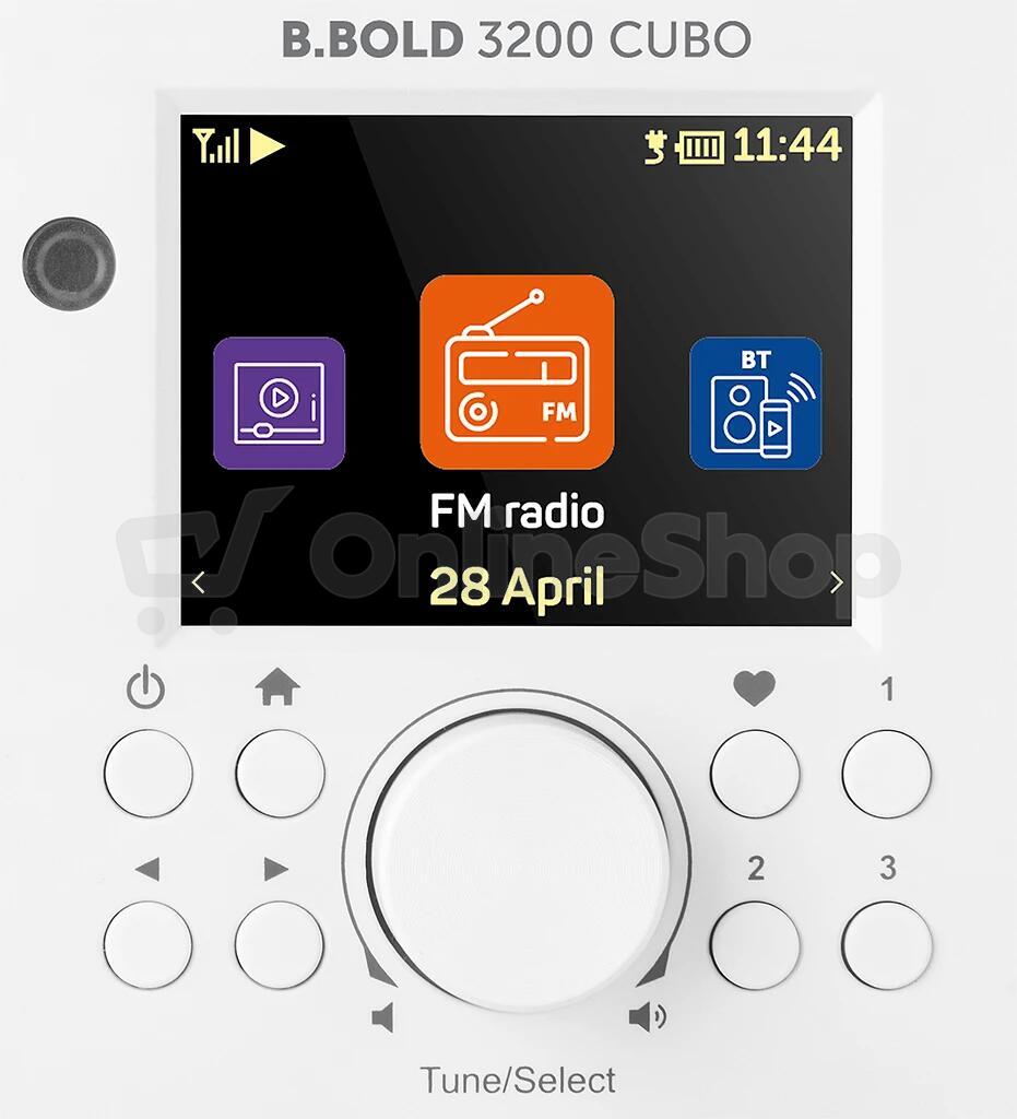 Rádio ECG B.BOLD 3200 CUBO, bílé