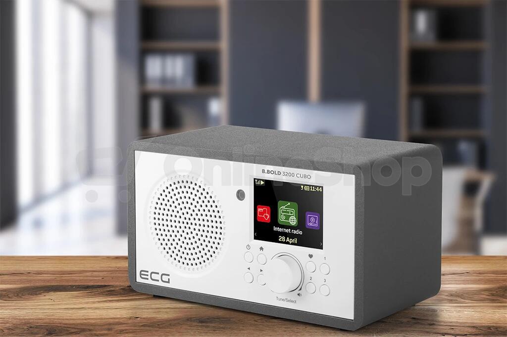 Rádio ECG B.BOLD 3200 CUBO, bílé