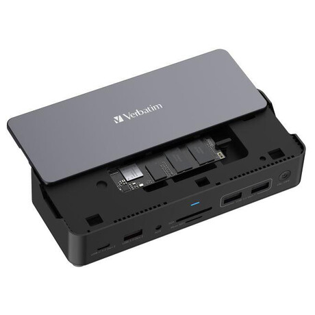 Verbatim USB-C Pro Docking Station CDS-15SSD, 15port: SSD, USB A/C, HDMI, DP, Audio,SD+microSD,RJ45 (32174)