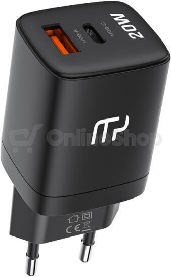 Nabíječka do sítě myPhone SwiftCharge Duo 20W, 1xUSB, 1xUSB-C černá