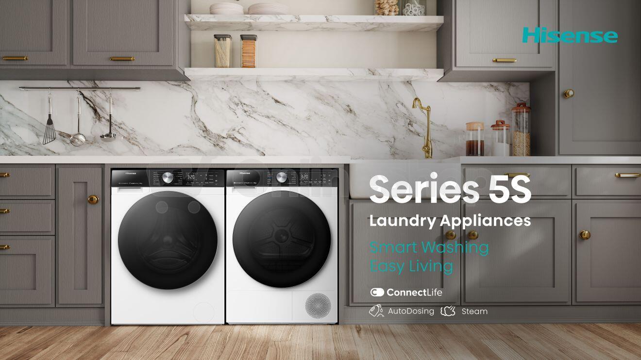 SET Pračka Hisense WF5S1245BB + Sušička prádla Hisense DH5S102BB