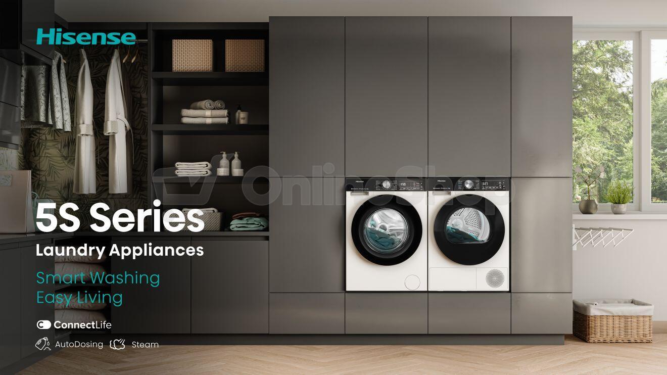 SET Pračka Hisense WF5S1245BB + Sušička prádla Hisense DH5S102BB