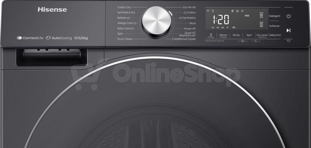 Pračka se sušičkou Hisense WD5S1045BB