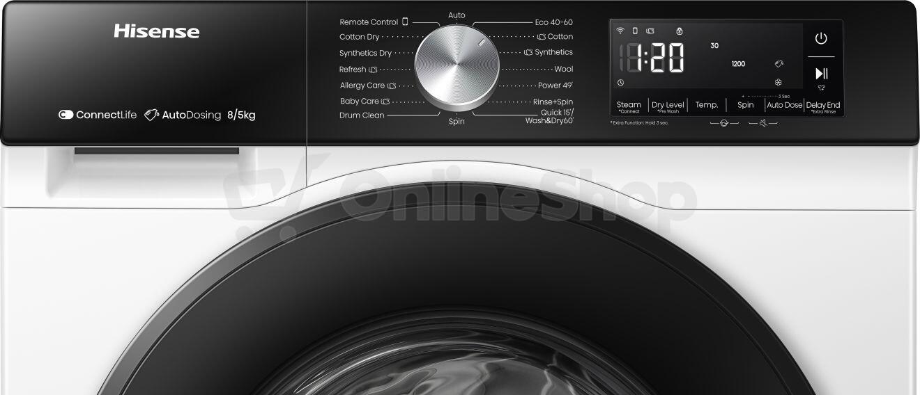 Pračka se sušičkou Hisense WD3S8045BW3