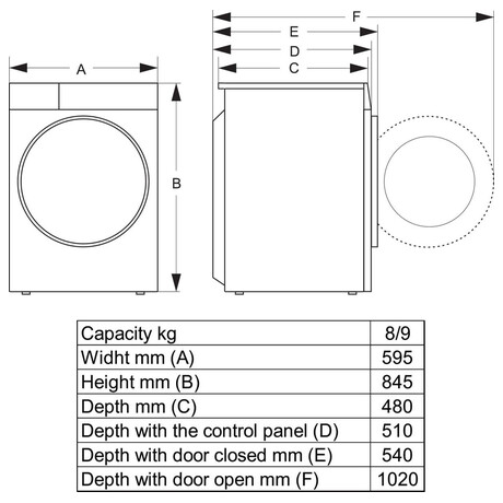 Hisense WD3S8045BW3 (foto 5)