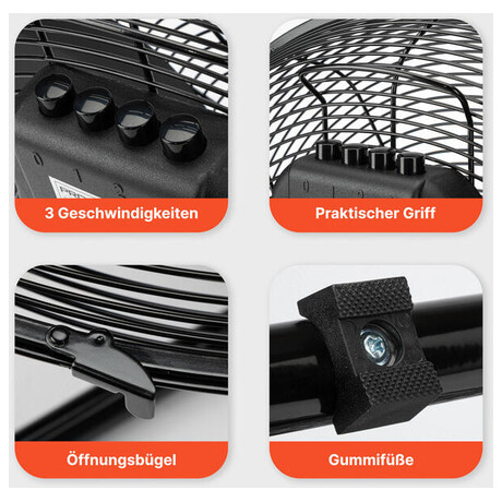 Podlahov ventiltor ProfiCare VL 3067 BK, ern