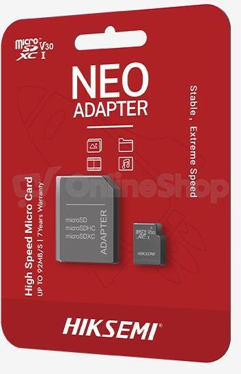 Paměťová MicroSDXC karta Hikvision HIKSEMI 128GB + adapter