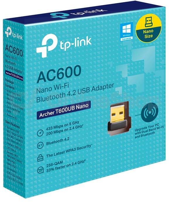 TP-Link Archer T600UB Nano AC600 WiFi BT 4.2 USB