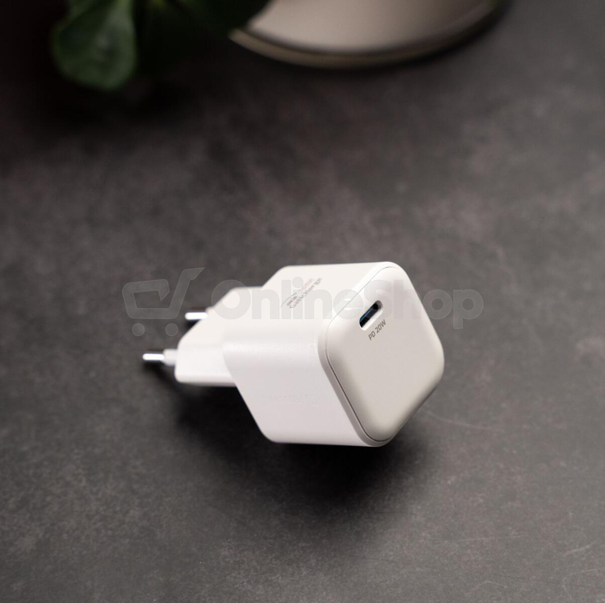 Síťový adaptér SWISSTEN 1x USB-C 20W PD + Datový kabel USB-C/LIGHTNING 1.2m, bílý