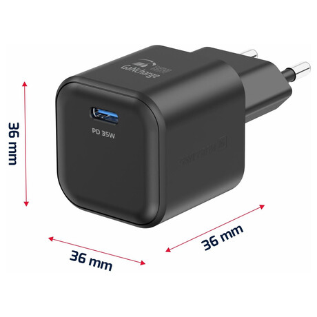 SWISSTEN S͍OV ADAPTR GaN 1x USB-C 35W POWER DELIVERY ERN + DATOV KABEL USB-C/USB-C 1,2 M ERN