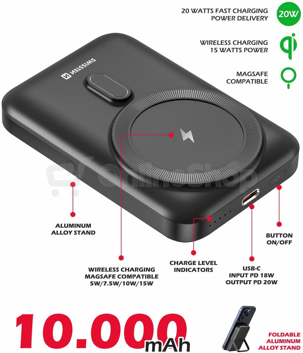 Powerbanka Swissten 22013974 PD 20W 10000 mAh