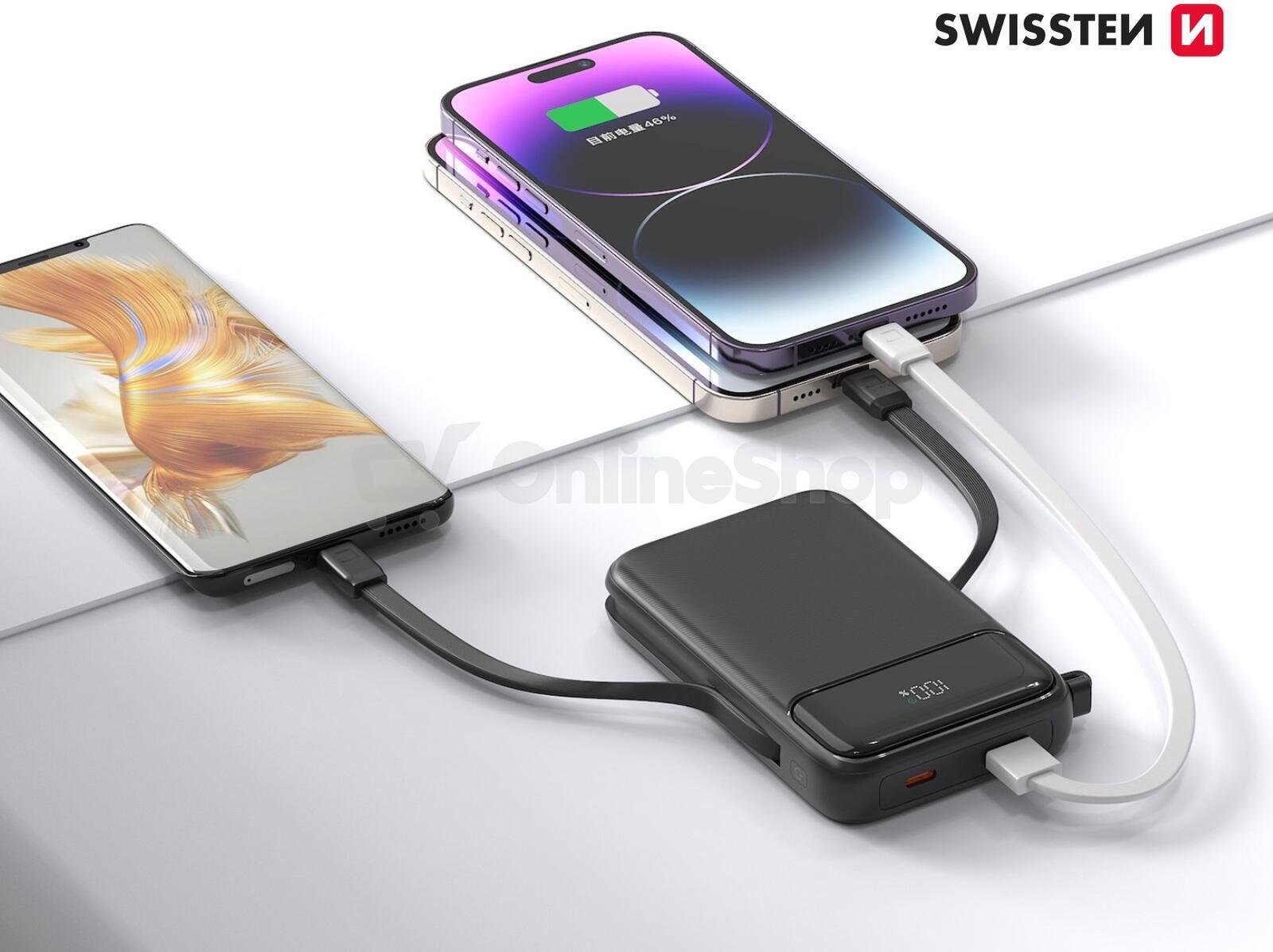 Powerbanka SWISSTEN 10000 mAh PD 20W, černá