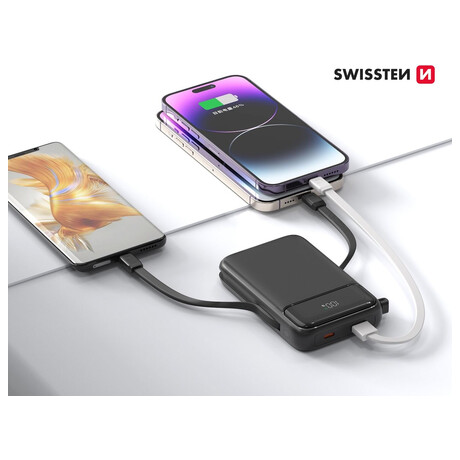 Powerbanka SWISSTEN 10000 mAh PD 20W, ern