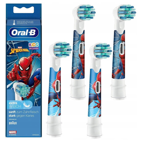 Nhradn hlavice Oral-B Kids Brush Heads Spider-Man, 4 ml