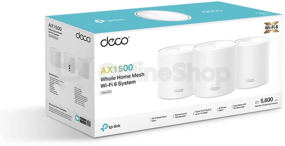 TP-Link Deco X10(3-pack) AX1500 Home Mesh System