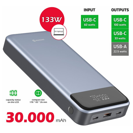 Powerbanka SWISSTEN 22013917 30000 mAh, ed