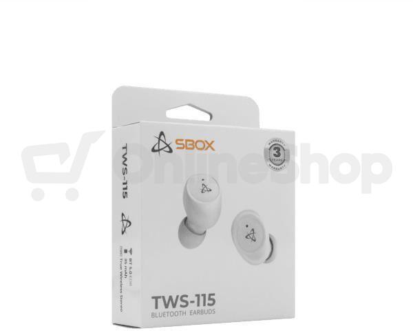 Bezdrátová sluchátka SBOX (EB-TWS115-W), bílá