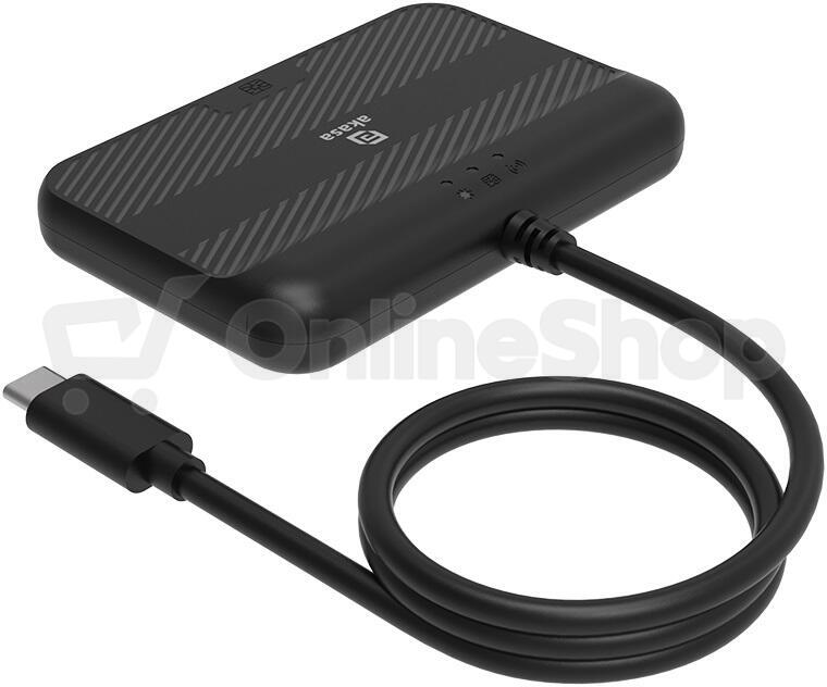 AKASA externí čtečka Smart karet s NFC - eID a eObčanka (AK-CR-15BK)