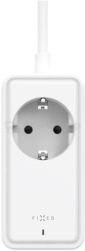 Síťový prodlužovací adaptér FIXED Charging Strip s 2x USB-C a 2x USB, GaN III, 3m, PD 65W, bílý