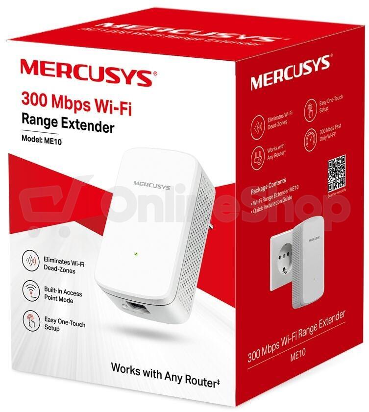 WiFi extender TP-Link Mercusys ME10 AP / Extender / Repeater, 2.4GHz, 1x LAN