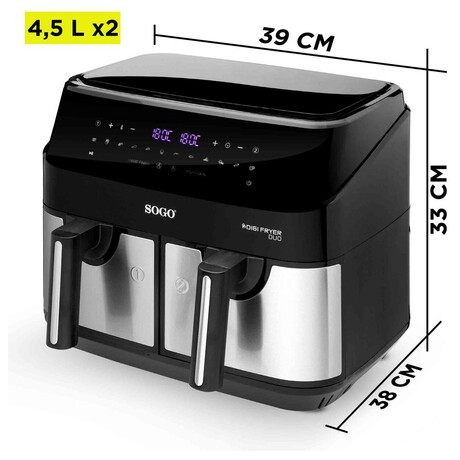 Chytr, multifunkn a dvojt horkovzdun fritza SOGO SS-10845