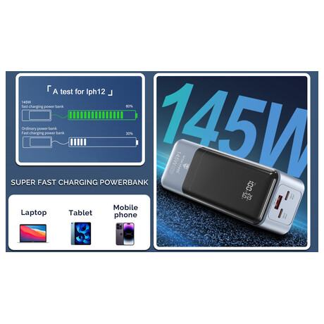 Viking PN-964PD 27000 mAh/Output:1xUSB-A,2xUSB-C/Input:2xUSB-C/LED display (foto 7)