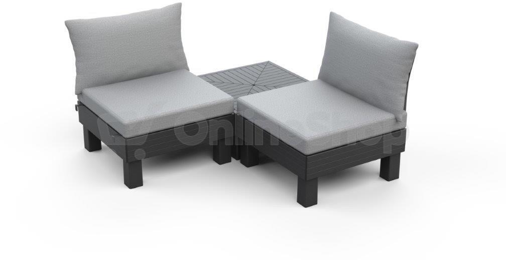 Zahradní nábytek Keter Elements balkónový modulární set grafitový