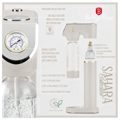 SET Vrobnk sody BERLINGERHAUS SODABAR + 2 lahve Sahara Collection BH-8556