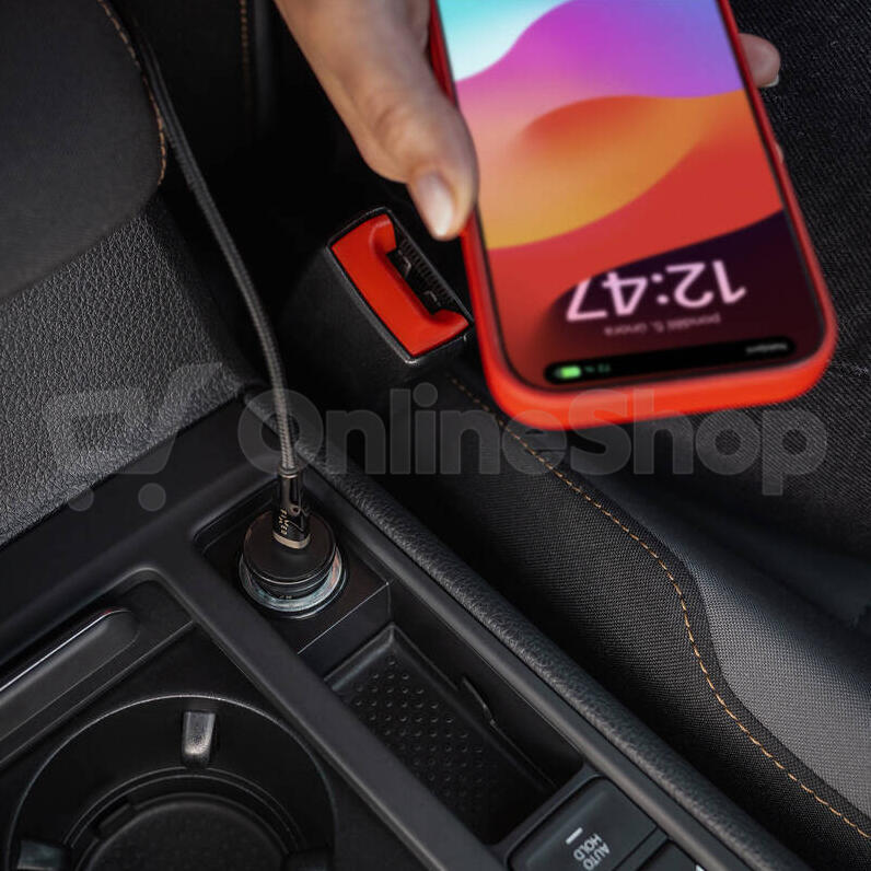 Autonabíječka FIXED s USB-C výstupem a podporou PD, 20W, černá