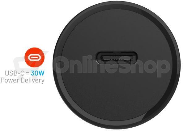 Autonabíječka FIXED s USB-C výstupem a podporou PD, 30W, černá