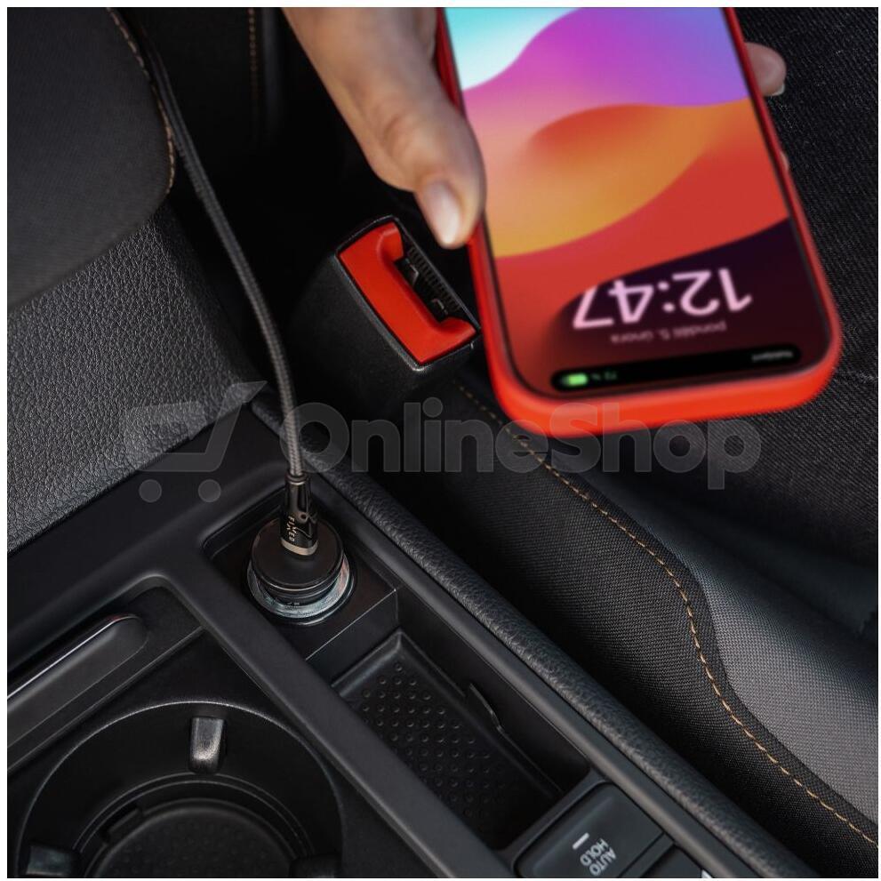 Autonabíječka FIXED s USB-C výstupem a podporou PD, 30W, černá