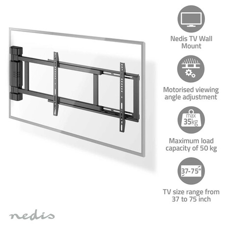 Motorised TV Wall Mount NEDIS TVWM5860BK