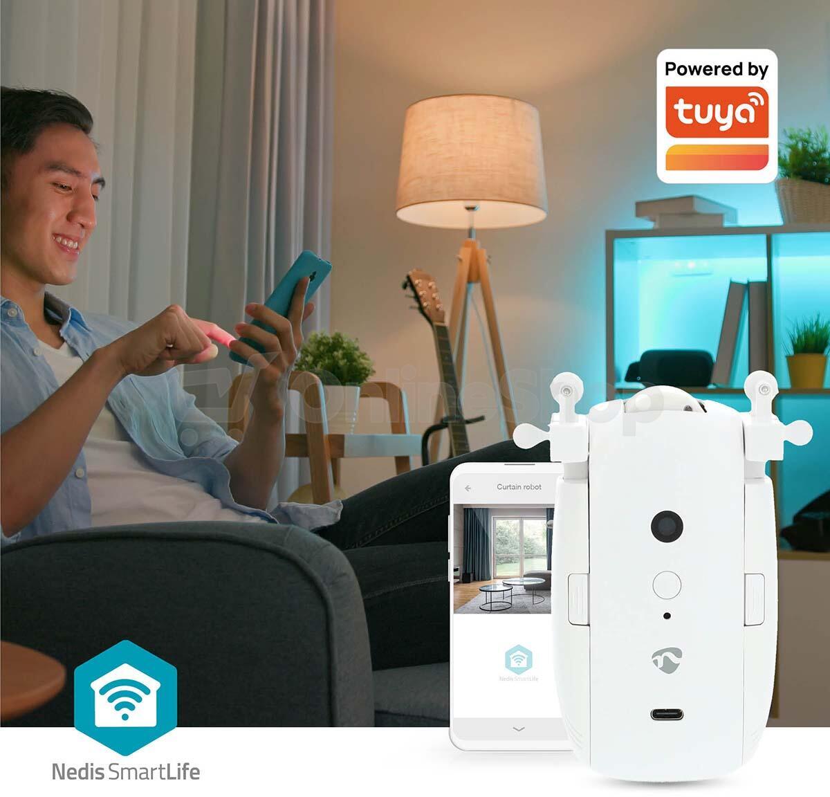 SmartLife Robot se Záclonou NEDIS BTMC20WT1PC