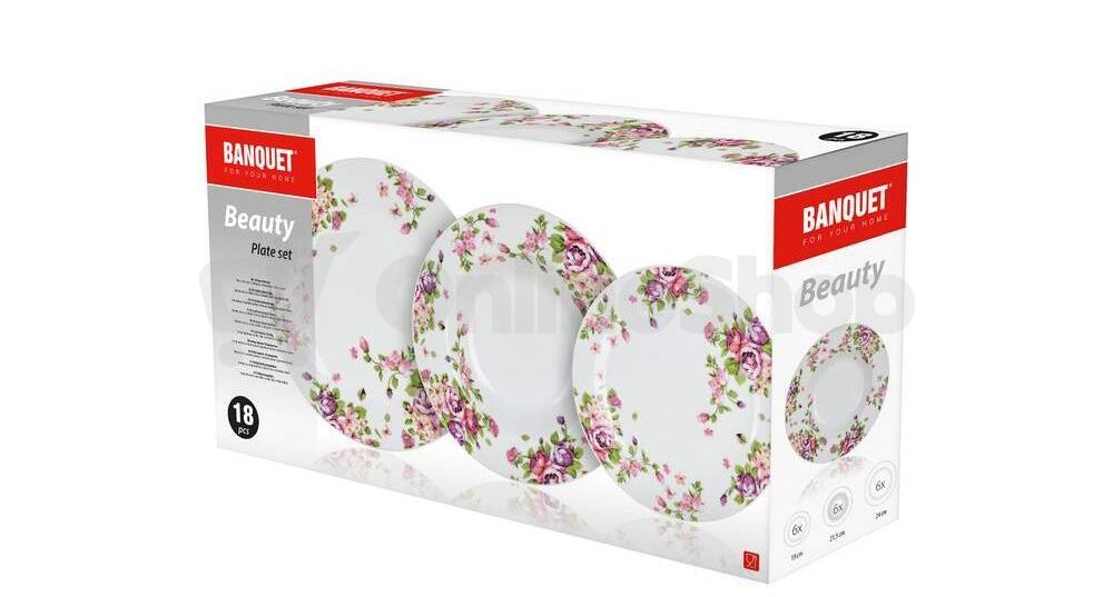BANQUET Sada talířů BEAUTY, 18 ks (60311153)