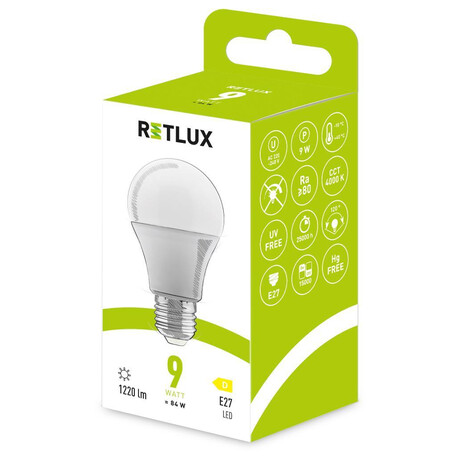 Retlux RLL 604 A60 E27 9W (foto 1)