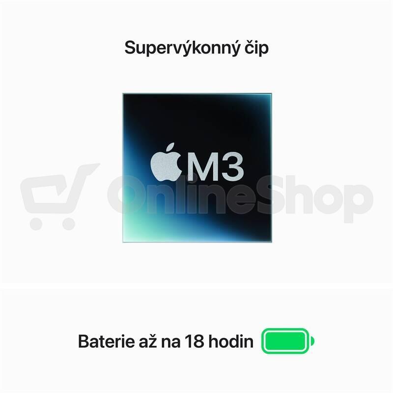 Notebook Apple MacBook Air 15" M3 8-core CPU 10-core GPU 16GB 512GB Hvězdně Bílý CZ