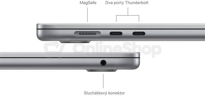 Notebook Apple MacBook Air 15" M3 8-core CPU 10-core GPU 16GB 512GB Vesmírně Šedý CZ
